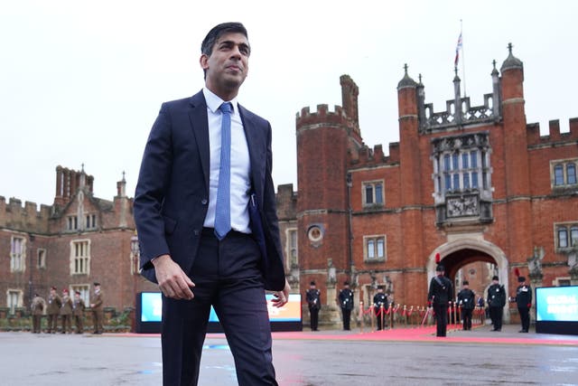 Prime Minister Rishi Sunak said there was ‘positive momentum’ behind the UK economy as the Government rolled out the red carpet for investors (Stefan Rousseau/PA)