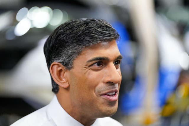 Prime Minister Rishi Sunak said he was determined to bring down net migration figures (Ian Forsyth/PA)