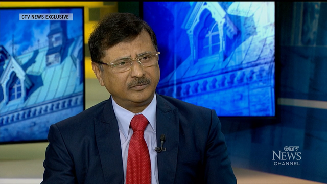 <p>Sanjay Kumar Verma, India’s high commissioner to Canada, during interview with CTV </p>