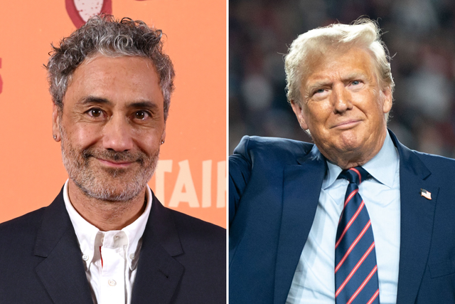 <p>Taika Waititi and Donald Trump</p>