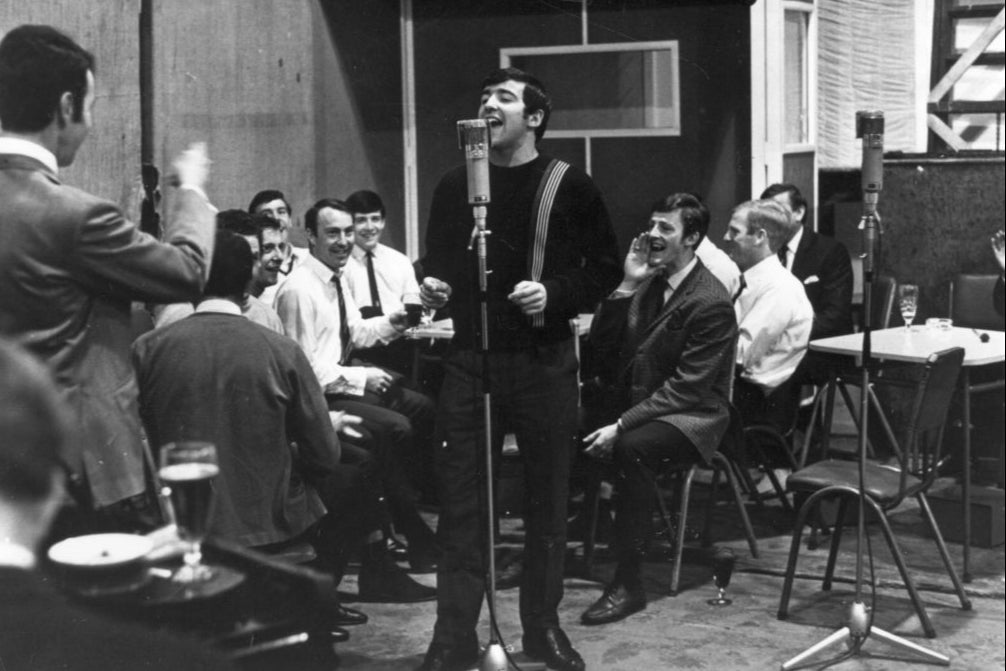 Crooner: Venables, pictured recorded the FA Cup Final song with his Tottenham teammates in 1967, loved singing Sinatra covers