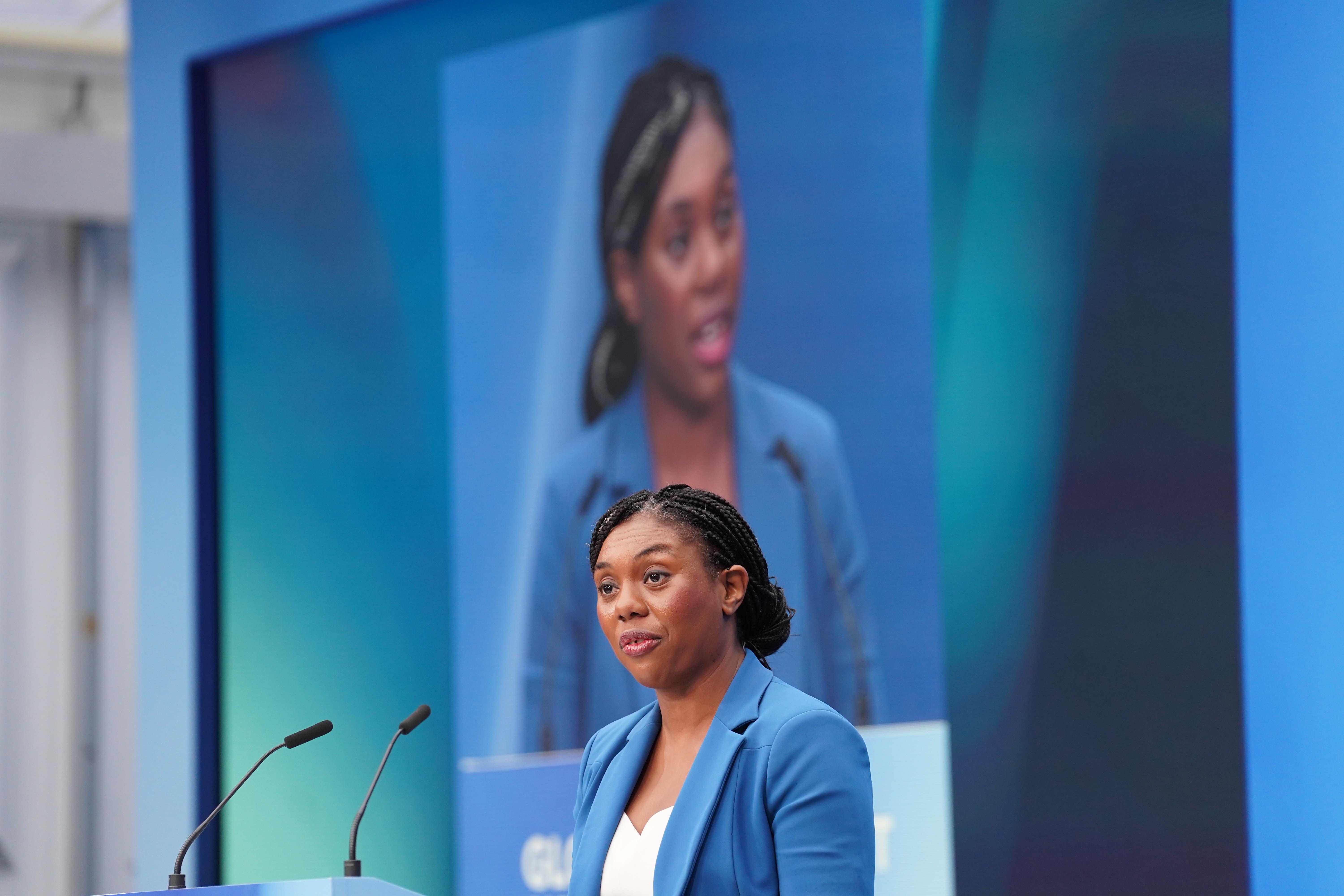 Business Secretary Kemi Badenoch speaking at the Global Investment Summit at Hampton Court Palace (Stefan Rousseau/PA)