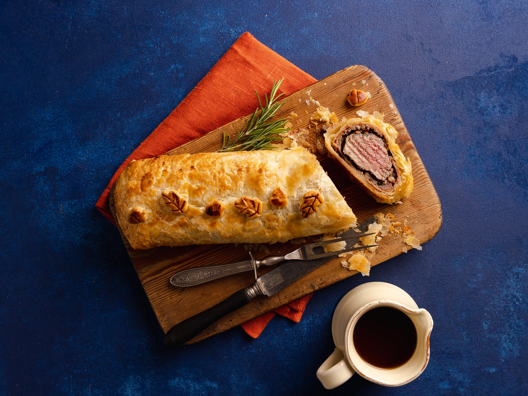 Elevate the traditional beef wellington with Spanish ingredients