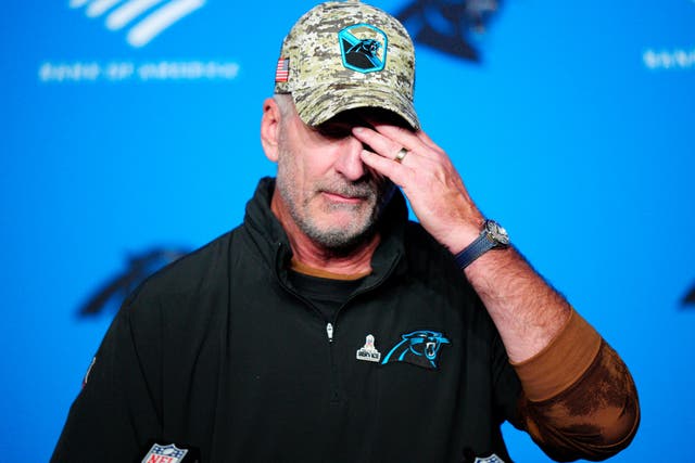 Carolina Panthers have dismissed coach Frank Reich after their poor start to the season (Jacob Kupferman/AP)