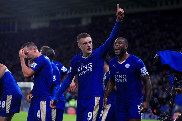 Jamie Vardy broke the goalscoring record on this day in 2015 (Mike Egerton/PA)