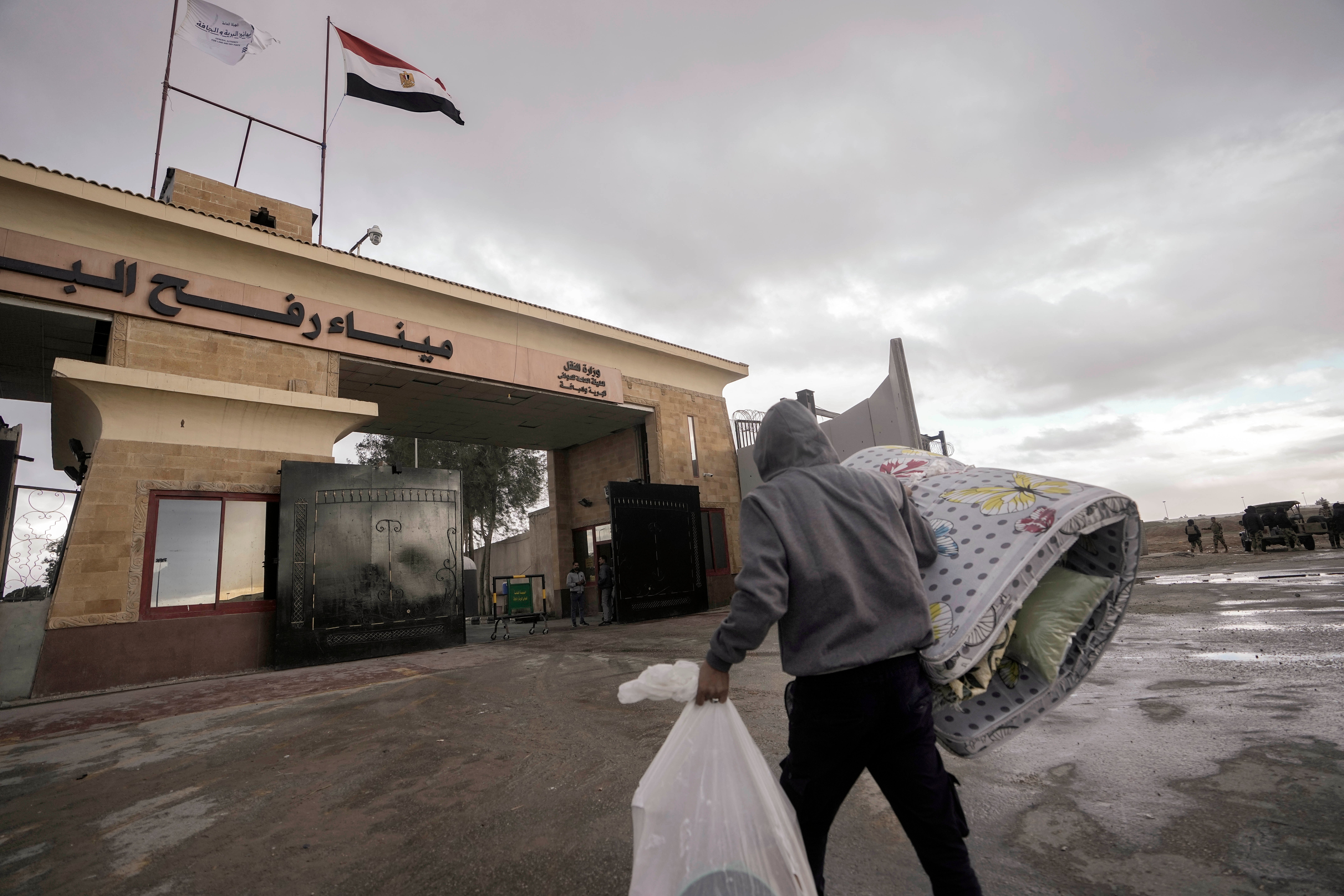 The Rafah crossing on the border between Gaza and Egypt