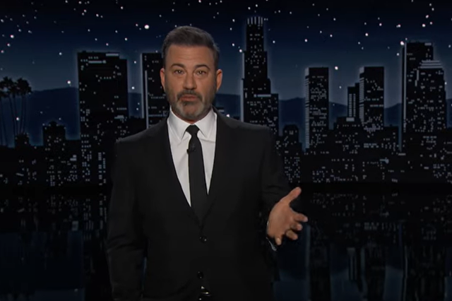 <p>Kimmel is sad he is losing one of his favourite monologuing subjects George Santos </p>