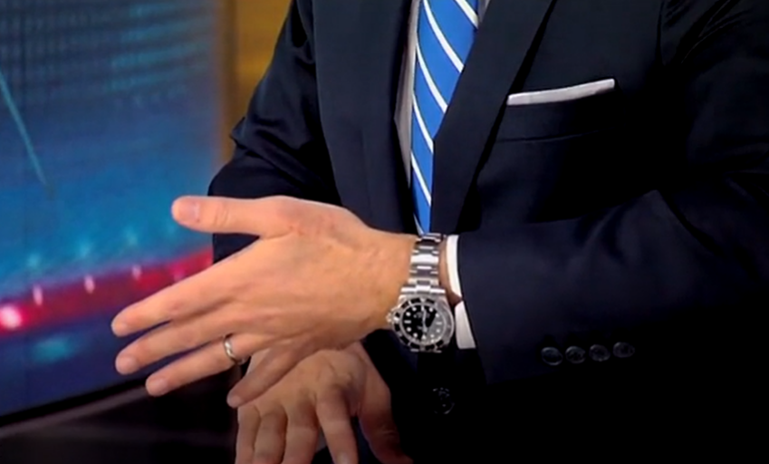Mr Watters’ dog bite injury on his left thumb