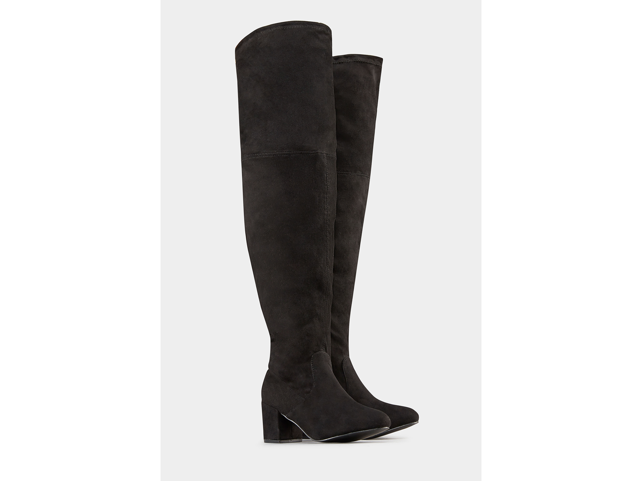 Yours black faux suede over the knee boots