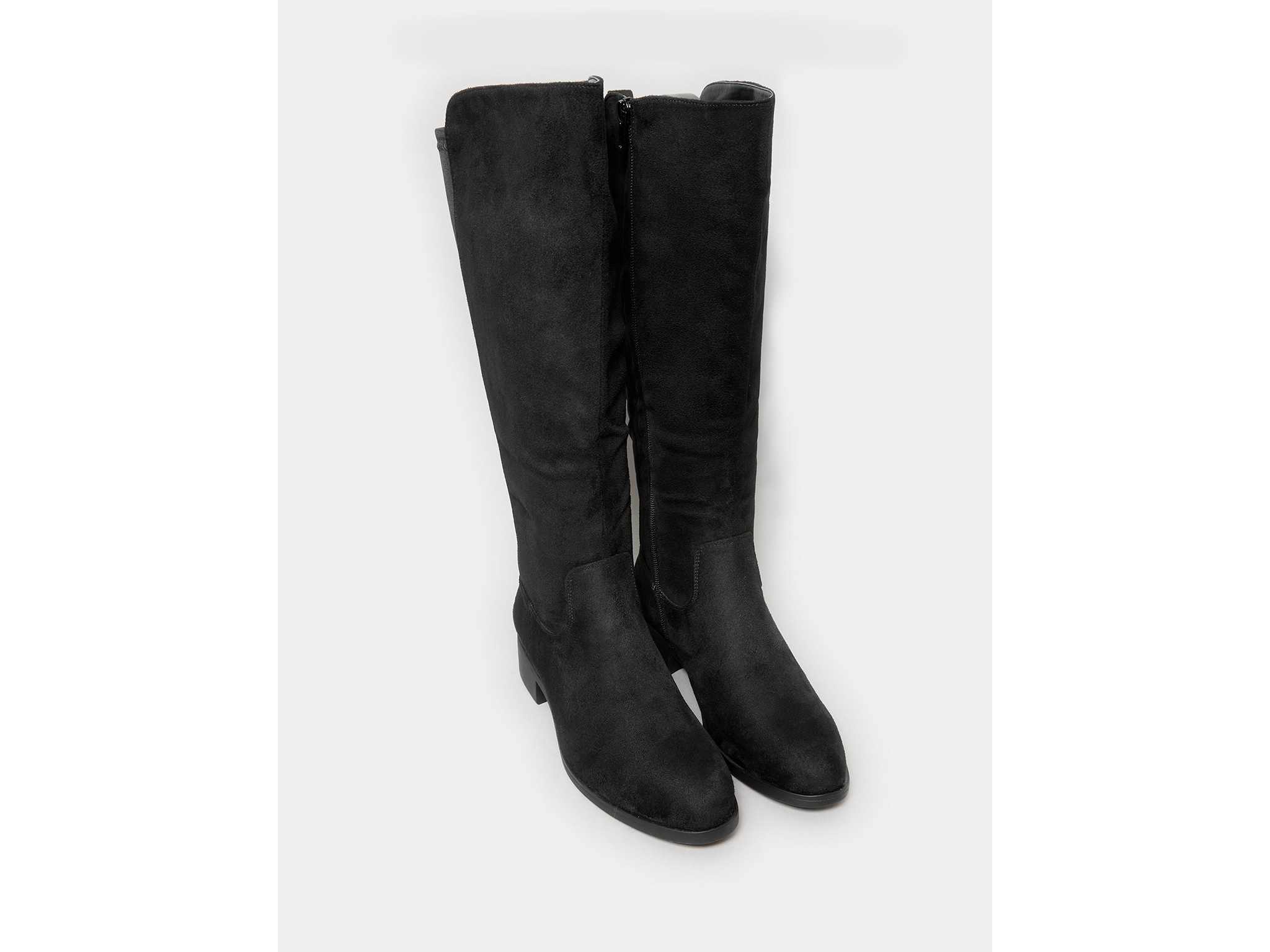 best boots for wide calves Yours black stretch knee high boots