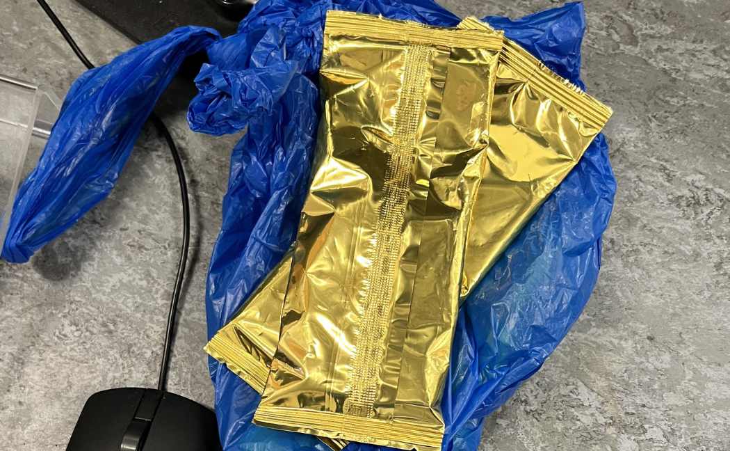 The chocolates were advertised as ‘Cali-gold’ and wrapped in gold foiled packaging