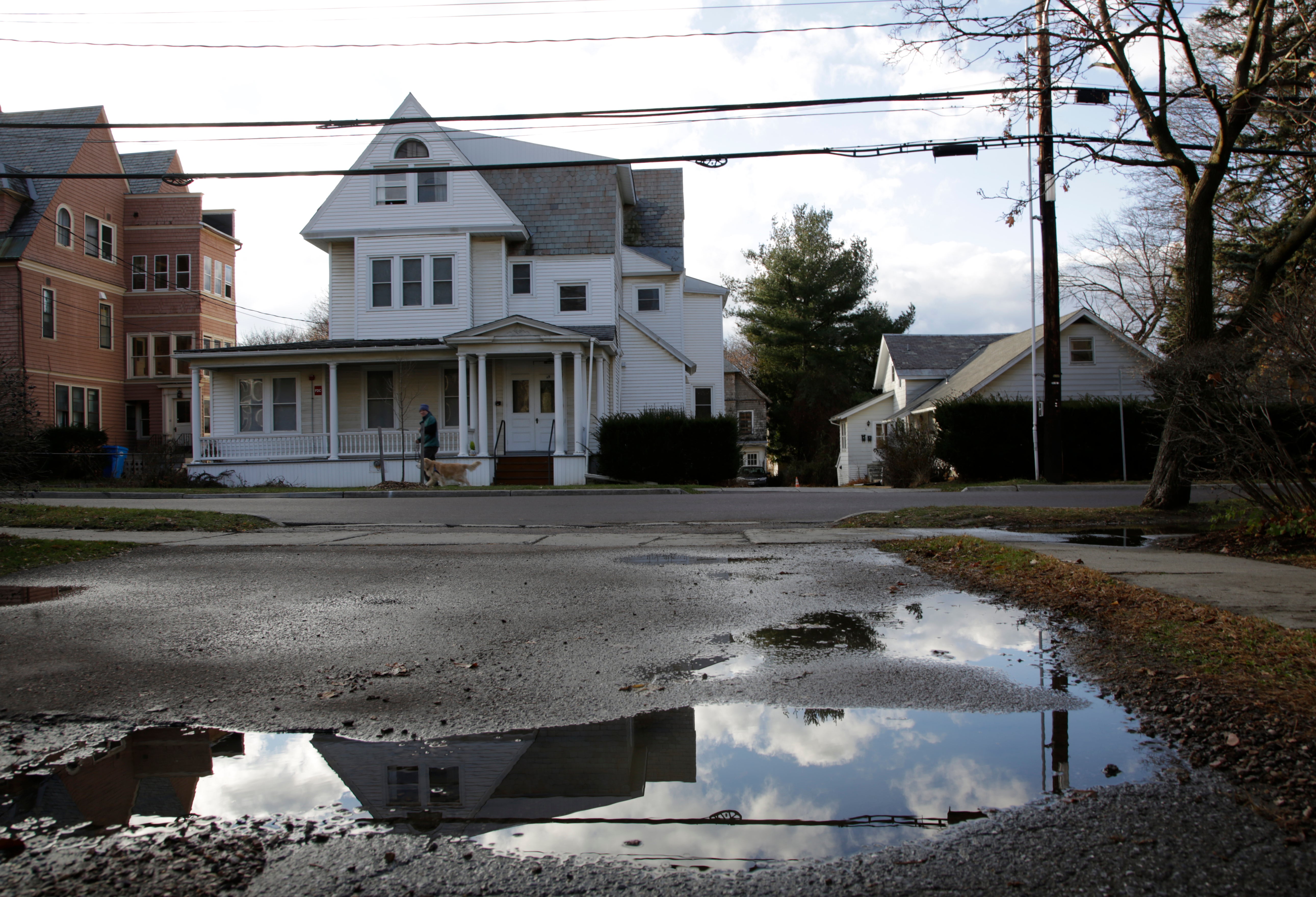 The house in Burlington, Vermont where police identified and arrested Mr Eaton on Sunday.