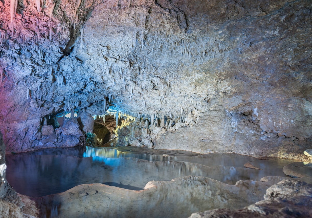 Harrison’s Cave has a one-hour tram tour or four-hour walking tour