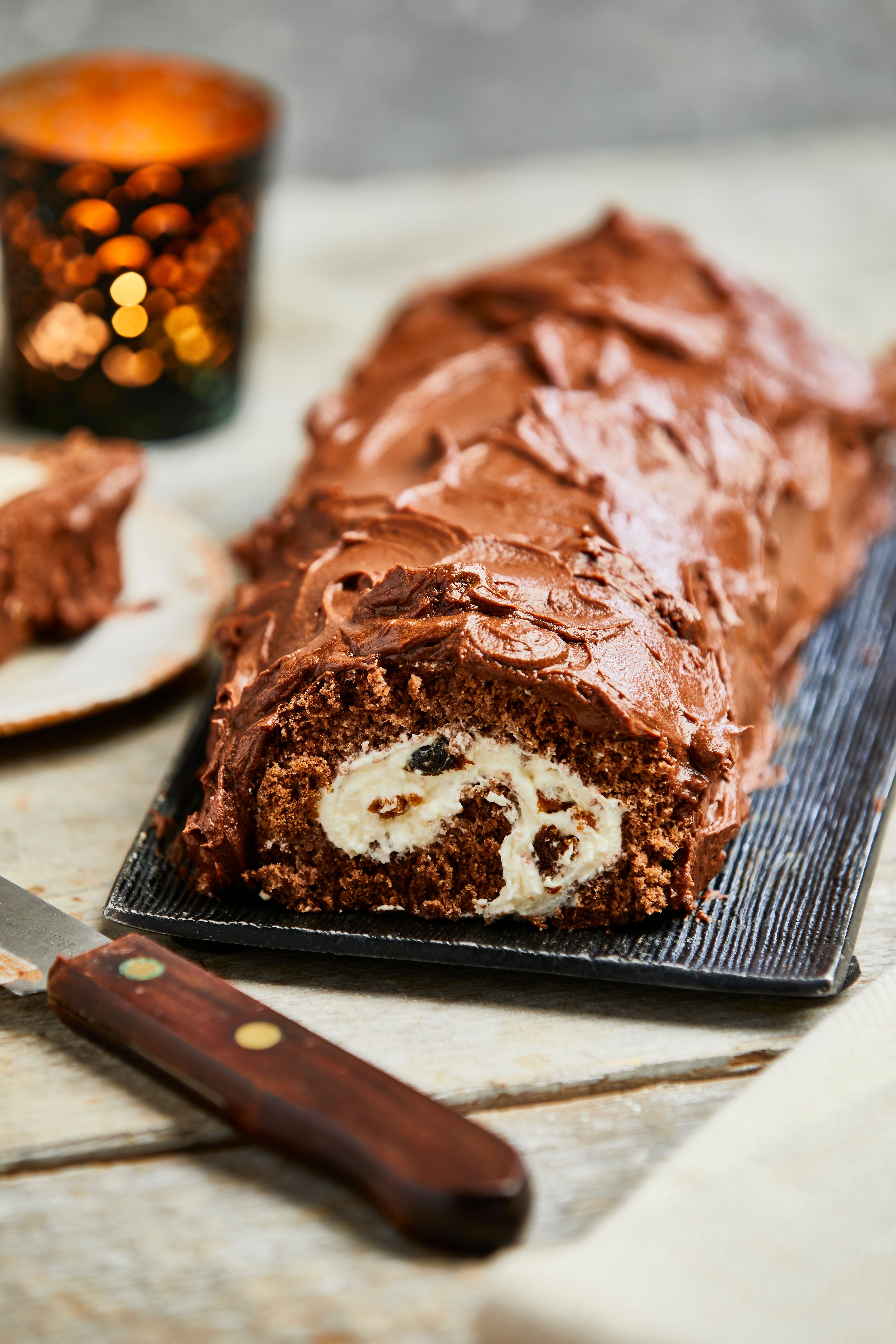 Make those chocolate oranges – and Christmas – go a little further with a leftover yule log