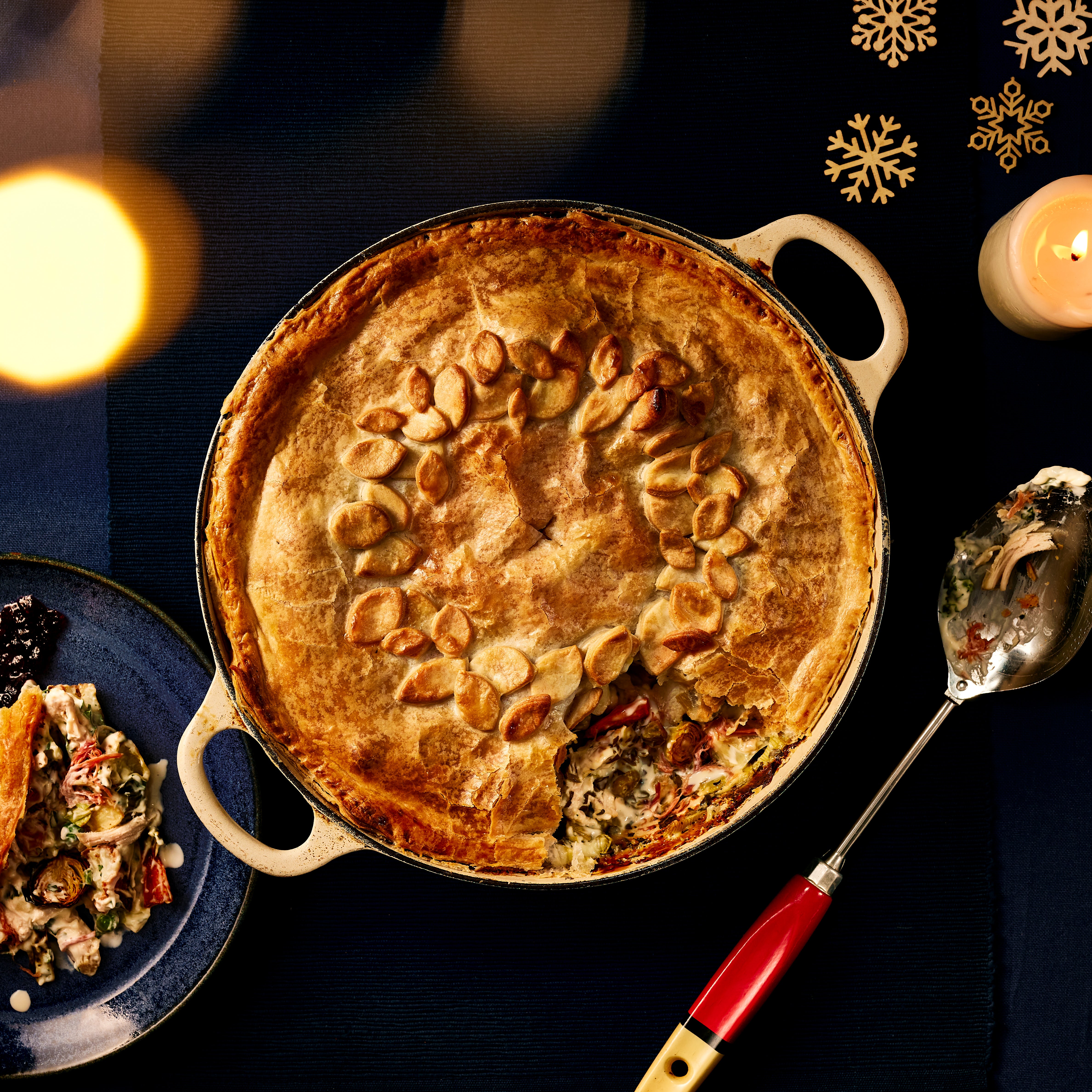 Not time for faff? Chuck all your leftovers all in a big ’ol pie
