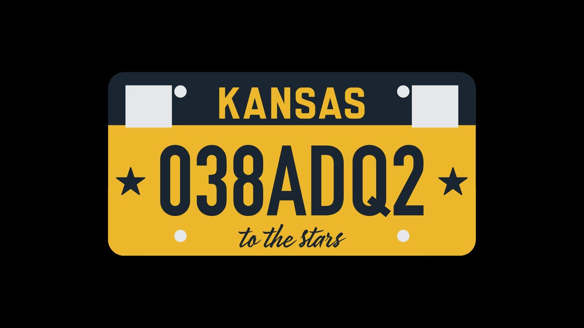 Канзас представи нова синя и златиста регистрационна табела. Хората го мразеха и сега се върна към изхода 1