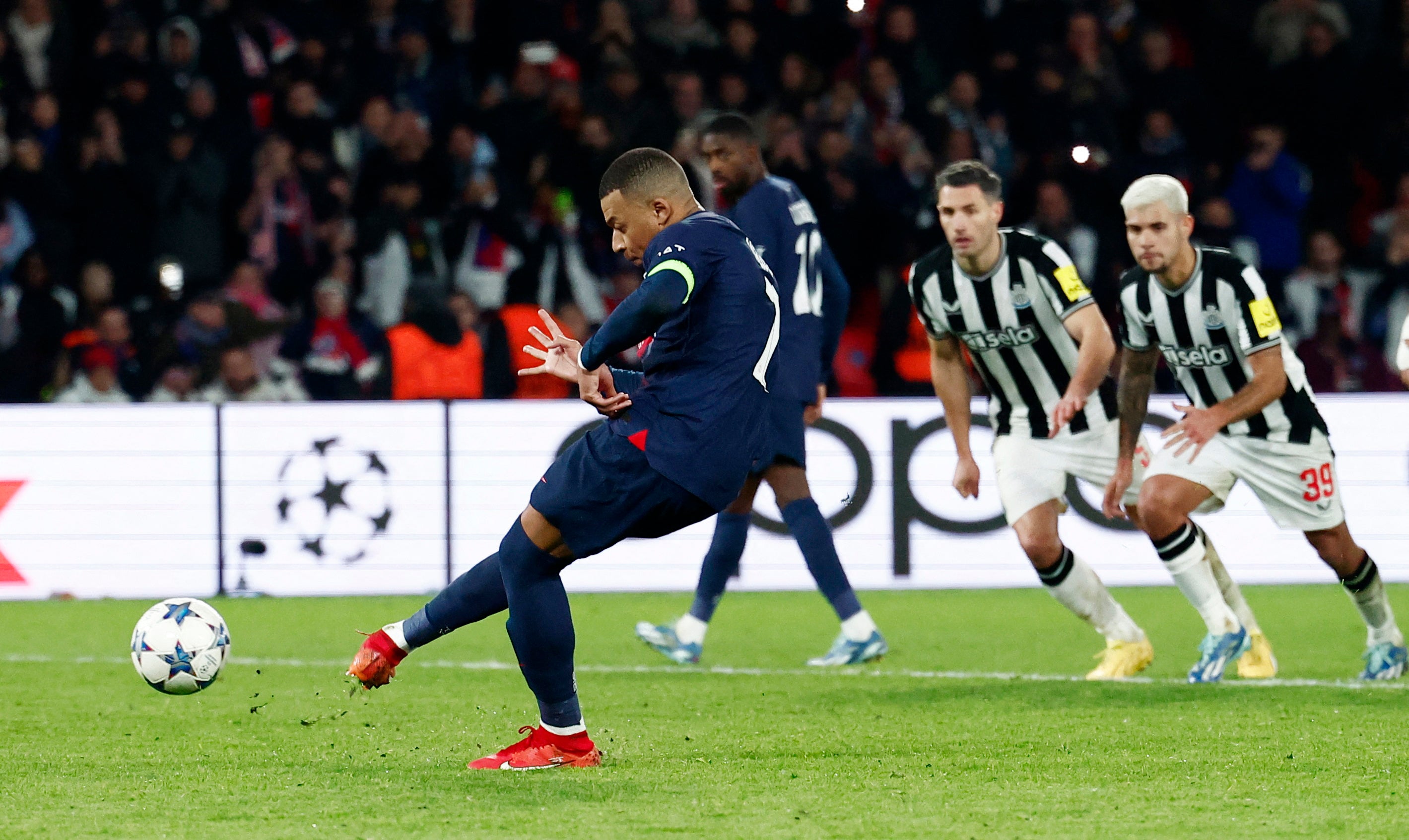 Kylian Mbappe equalised from the penalty spot late in the second half