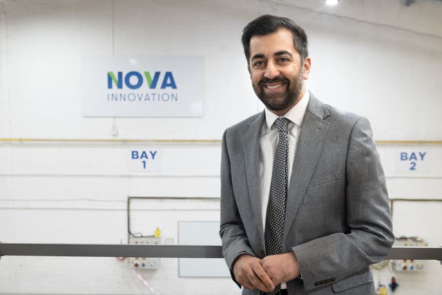 First Minister Humza Yousaf visited Nova Innovation in Edinburgh this year (Lesley Martin/PA)