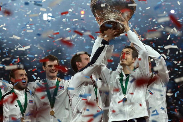 Andy Murray helped Great Britain to victory in the Davis Cup (Andrew Milligan/PA)
