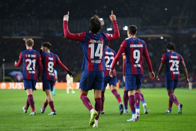 <p>Barcelona secured their place in the Champions League knockout stages on Tuesday</p>