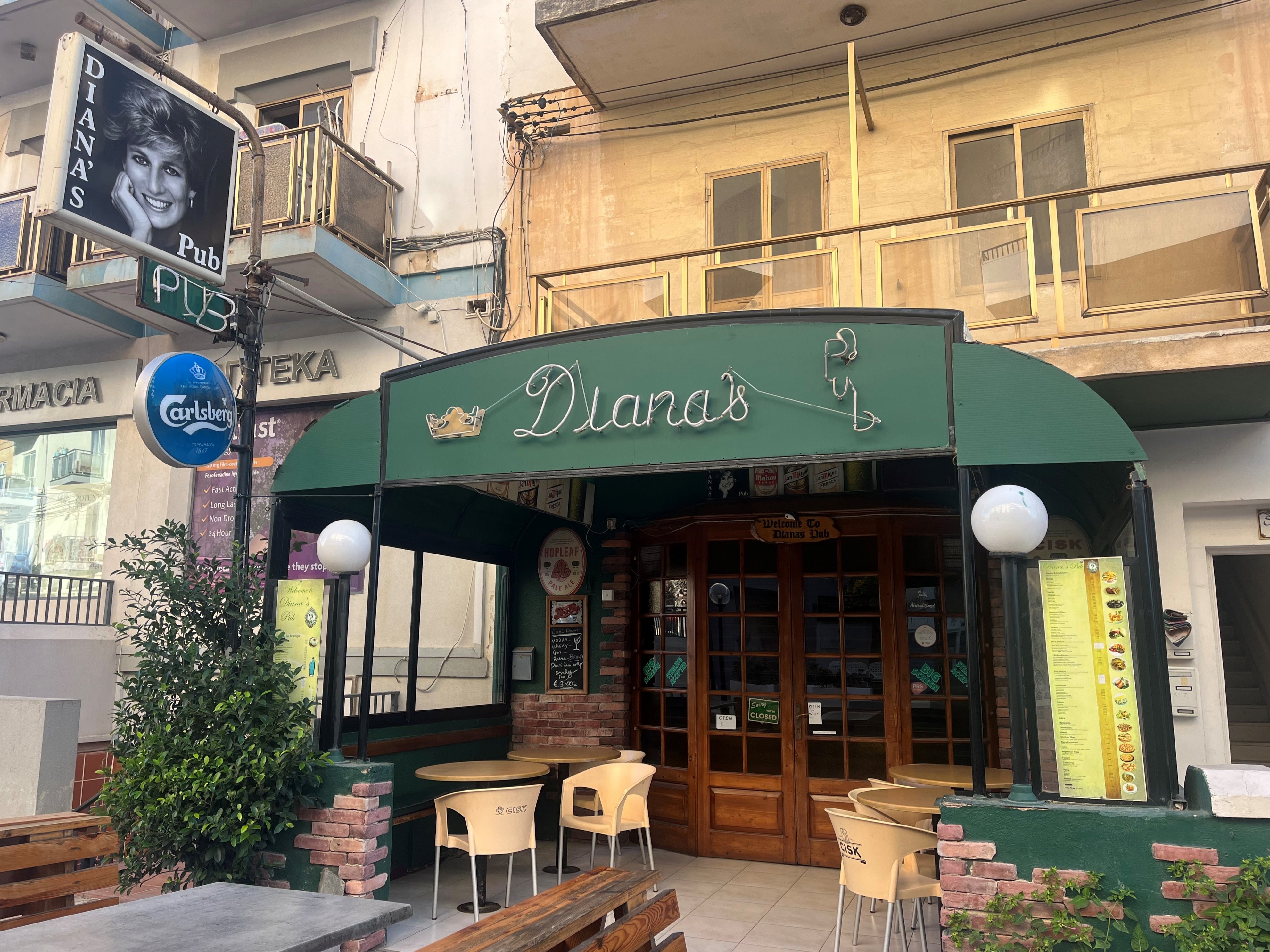 Not one but two pubs on Malta are dedicated to Diana