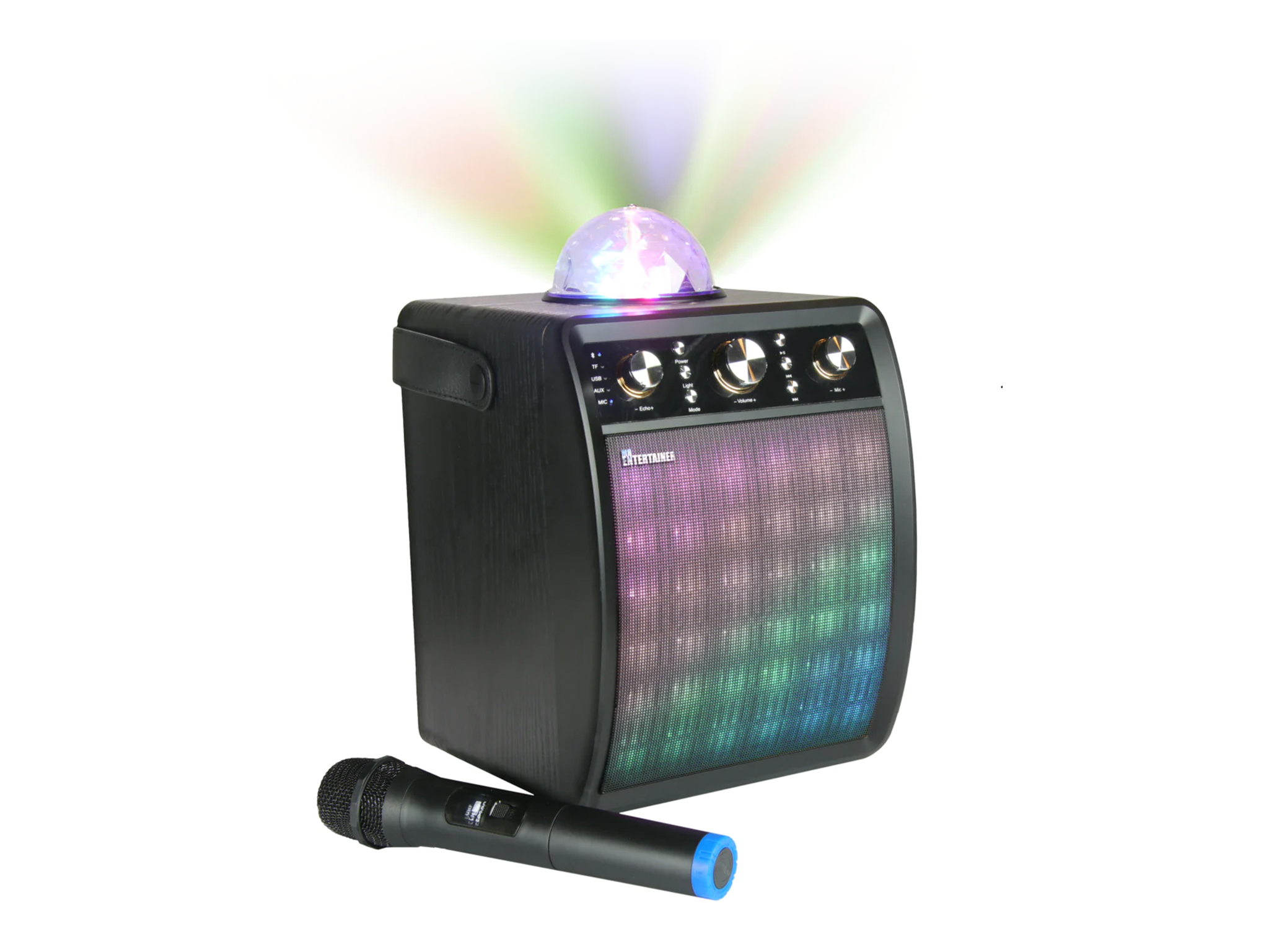 Us Karaokekids Karaoke Machine With 2 Wireless Mics & Led Lights -  Portable Bluetooth Speaker