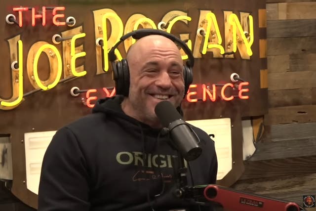 <p>Joe for it: Rogan speaking on his Spotify podcast, ‘The Joe Rogan Experience'</p>