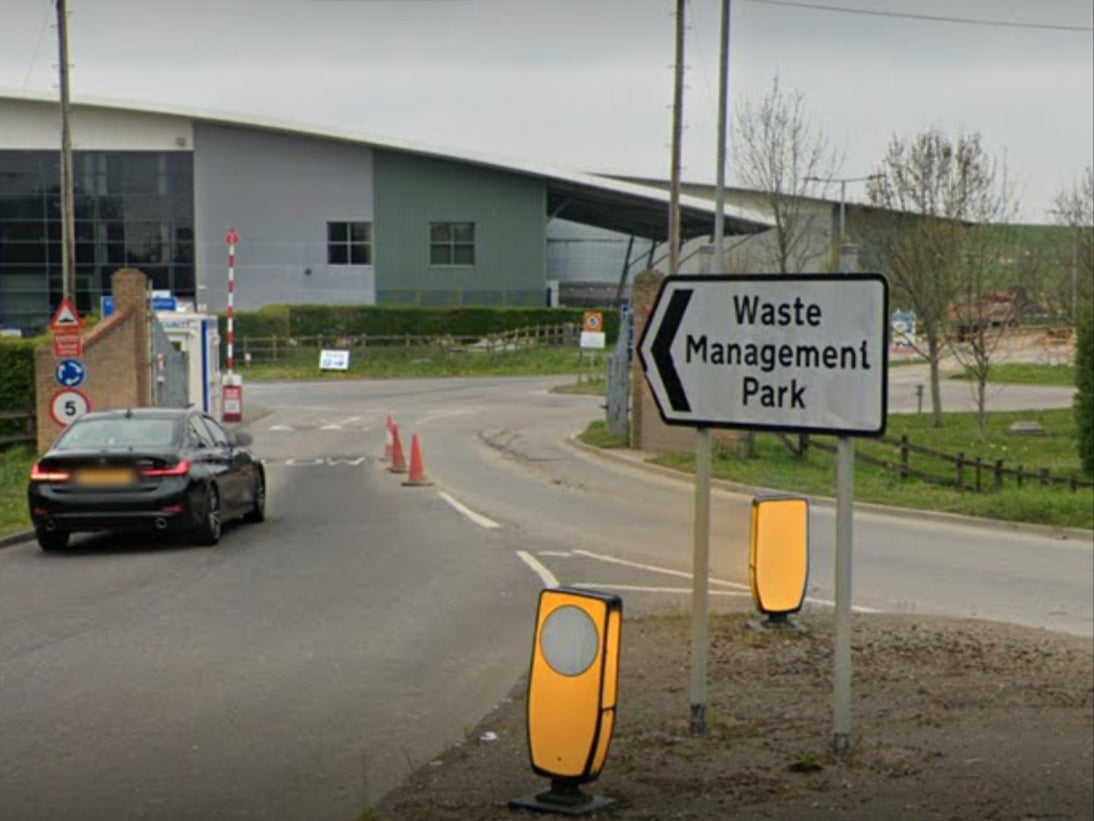 The newborn’s body was found by staff at the Waterbeach waste management park