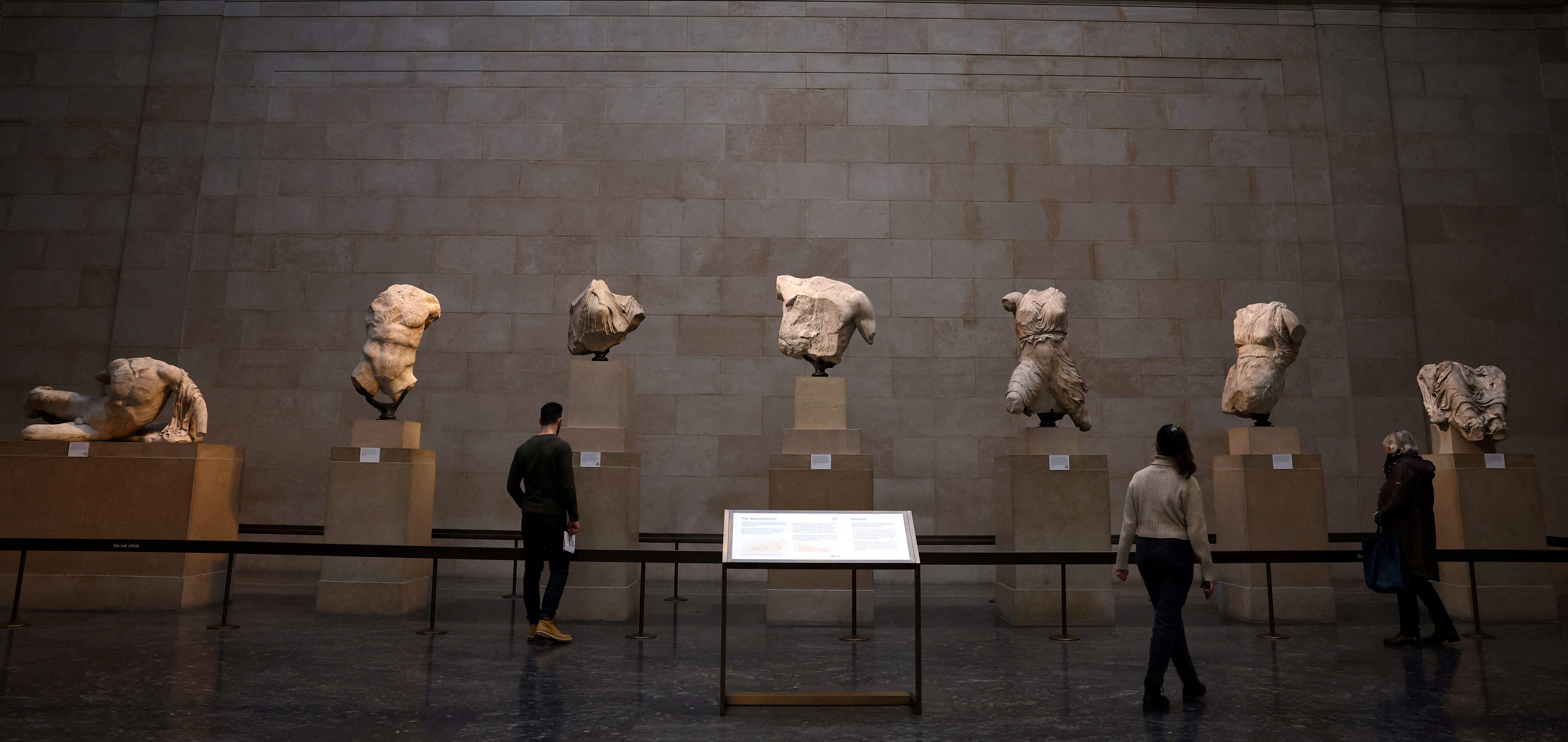 The Parthenon Sculptures are on display in the British Museum