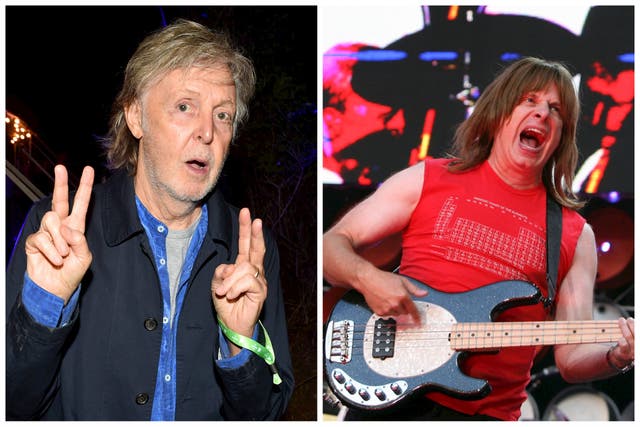 <p>Sir Paul McCartney and Spinal Tap’s Nigel Tufnel (Christopher Guest)</p>