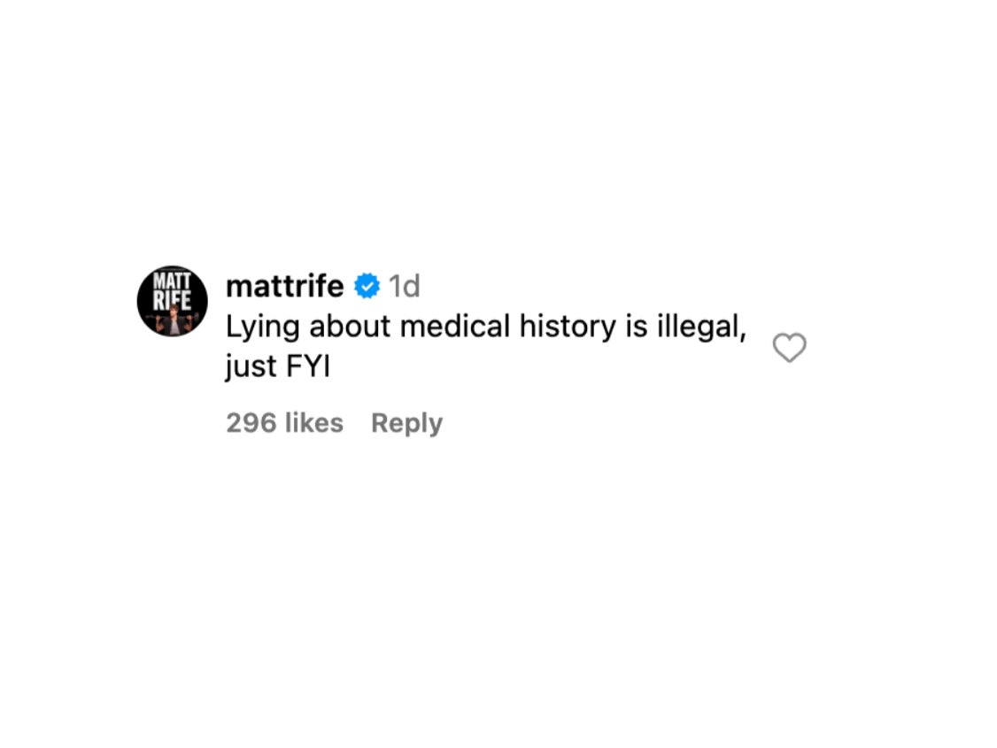 Matt Rife responds to plastic surgeon’s Instagram video