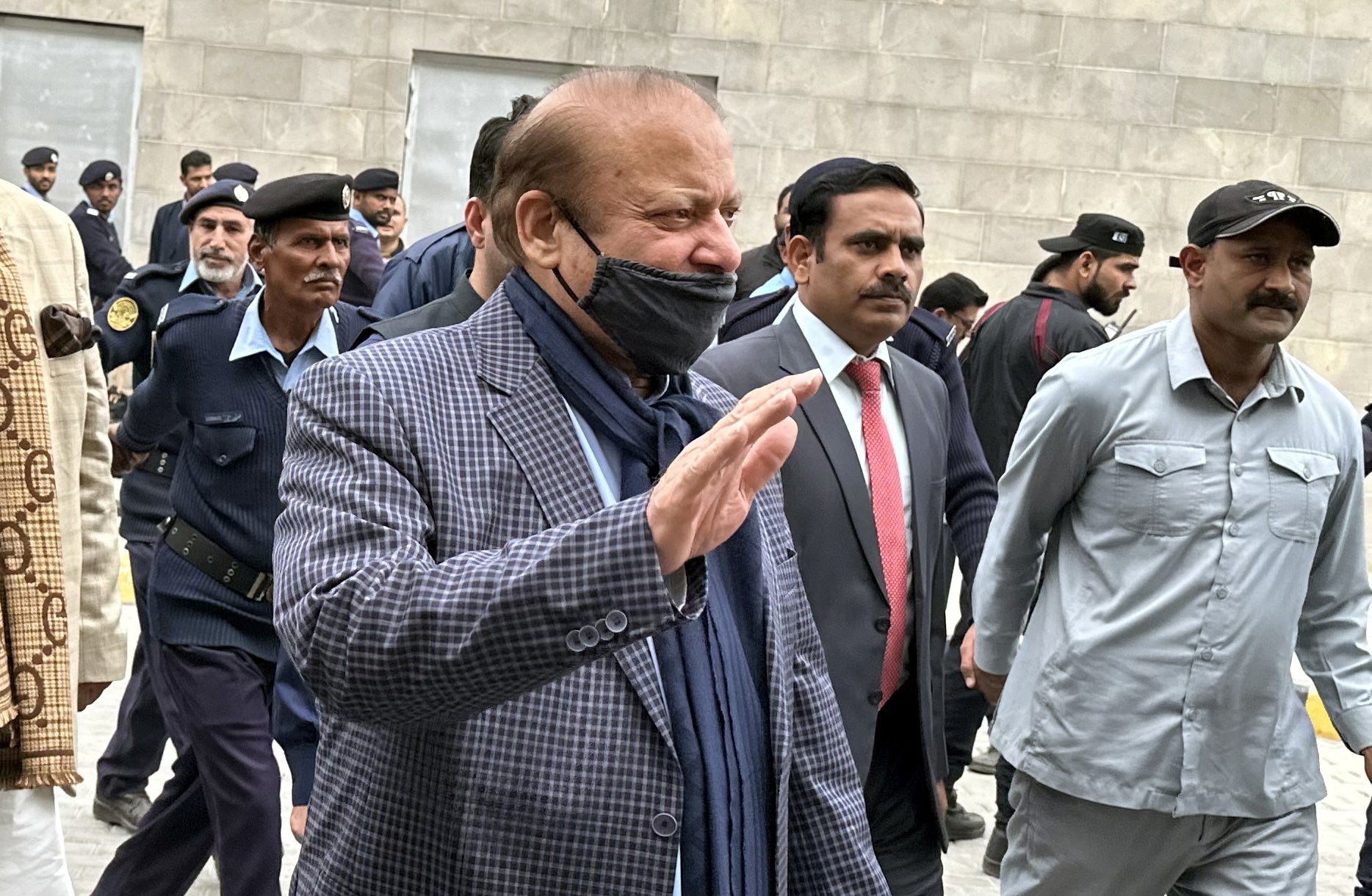 Pakistan’s former prime minister arrives the Islamabad High Court during a hearing in a case
