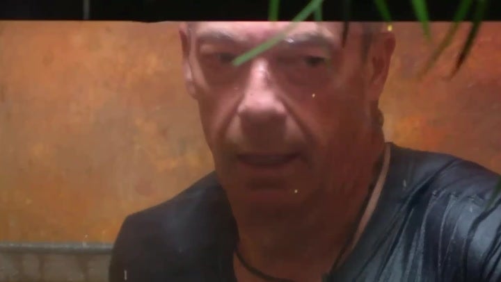 <p>Nigel Farage shouts ‘get me out of here’ as he quits I’m A Celeb trial.</p>