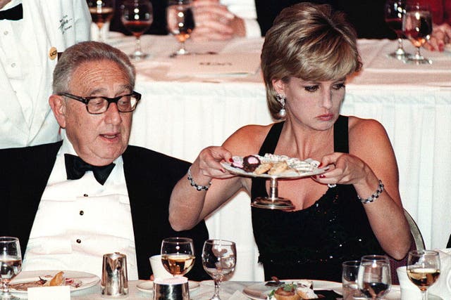 The late Diana, Princess of Wales with Henry Kissinger (John Stillwell/PA)