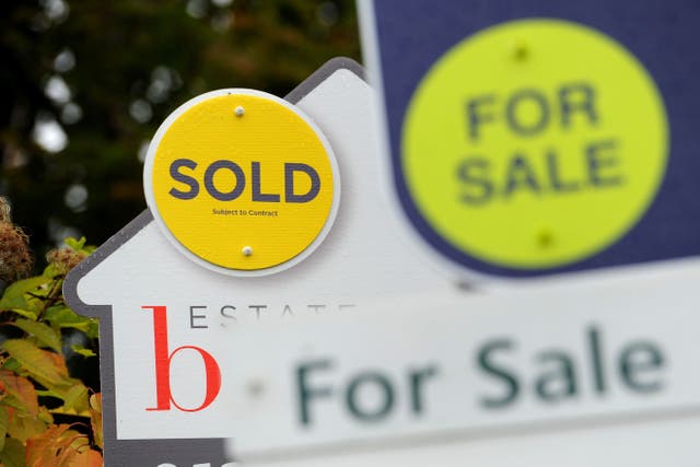The number of house sales in October was 21% lower than the same month last year, according to the HMRC (Andrew Matthews/PA)