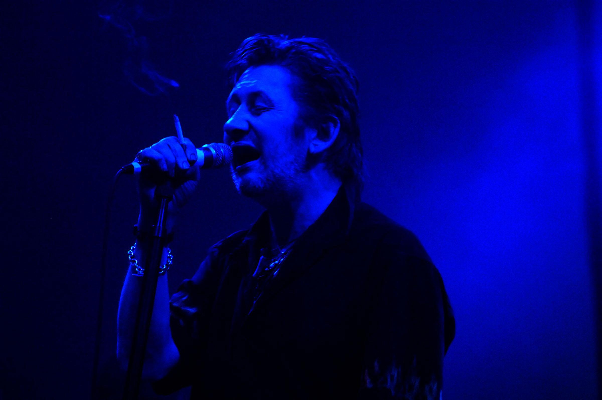 Shane MacGowan of The Pogues performs at the T in the Park music festival near Kinross in Scotland.