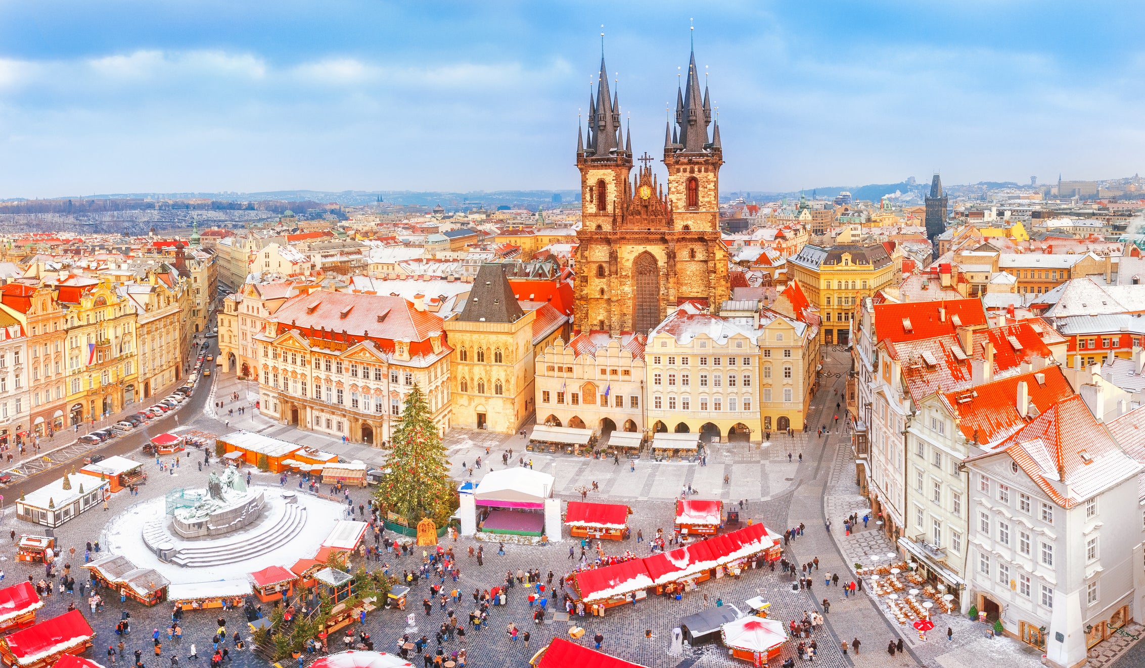 The chances of snow during your visit to Prague are fairly high