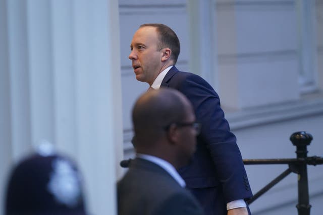 Former health secretary Matt Hancock arrives to give evidence to the UK Covid-19 Inquiry (Yui Mok/PA)