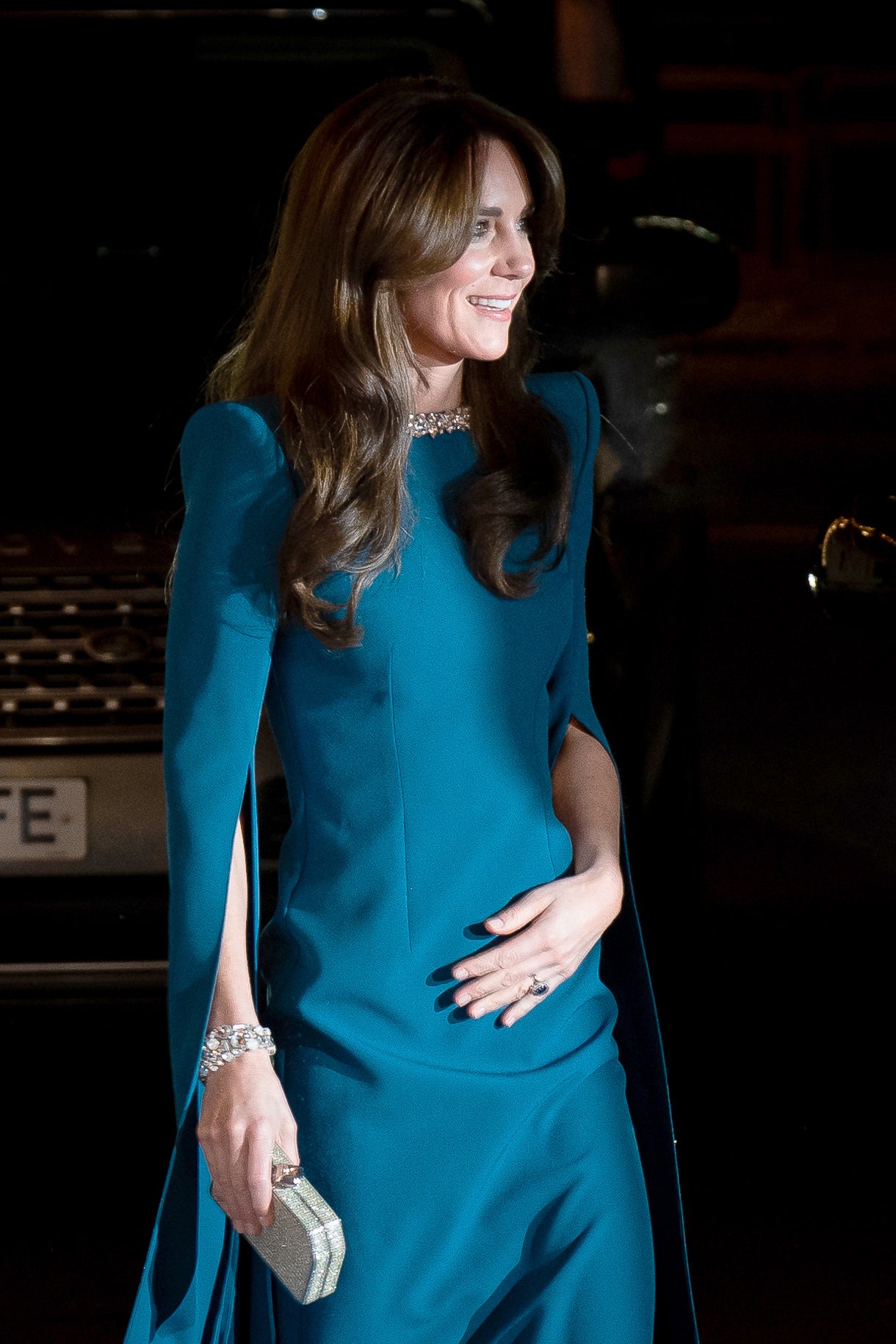 Kate stunned in a blue Toteme gown