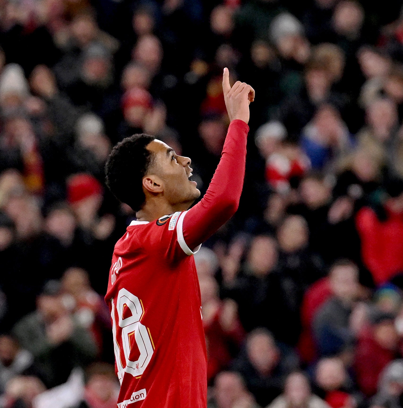 Cody Gakpo scored Liverpool’s second against LASK