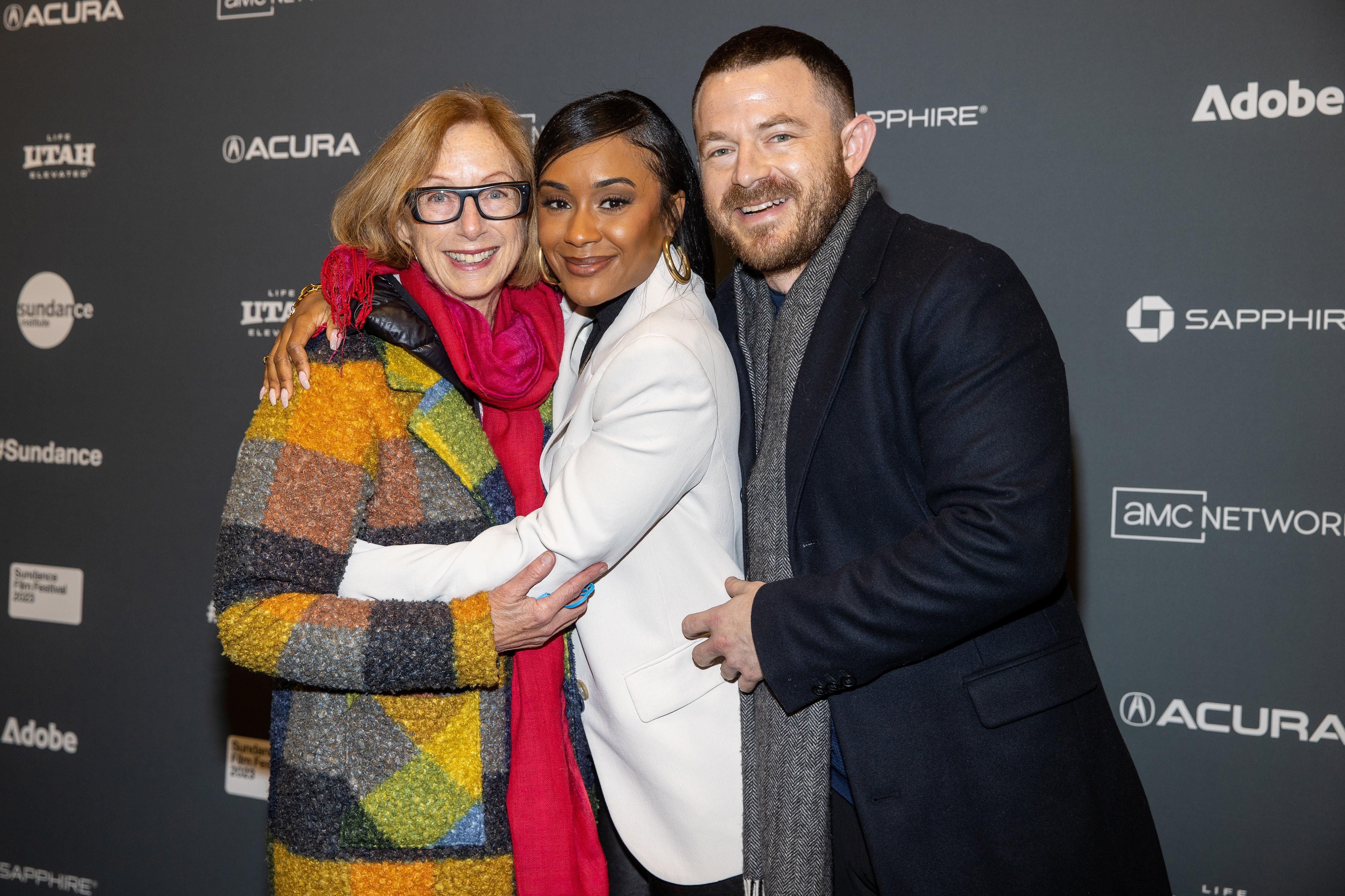 Michelle Satter, A.V. Rockwell, and Michael Latt attend the 2023 Sundance Film Festival "A Thousand And One" Premiere at The Ray Theatre on January 22, 2023 in Park City, Utah