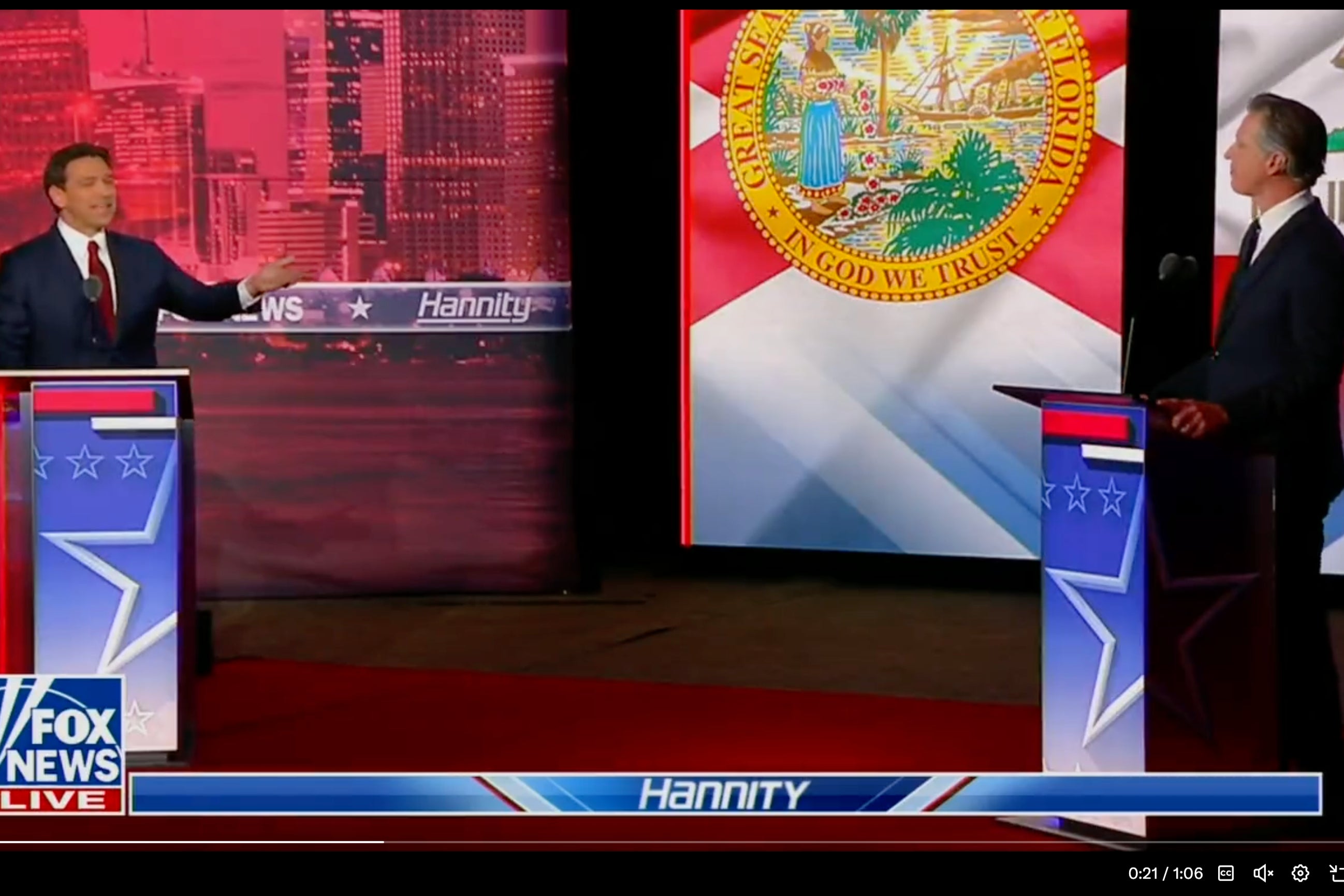 Ron DeSantis and Gavin Newsom clash in Fox News debate