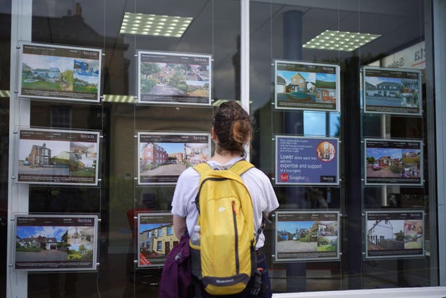 UK house prices rose for the third month in a row in November, according to Nationwide (Yui Mok/PA)