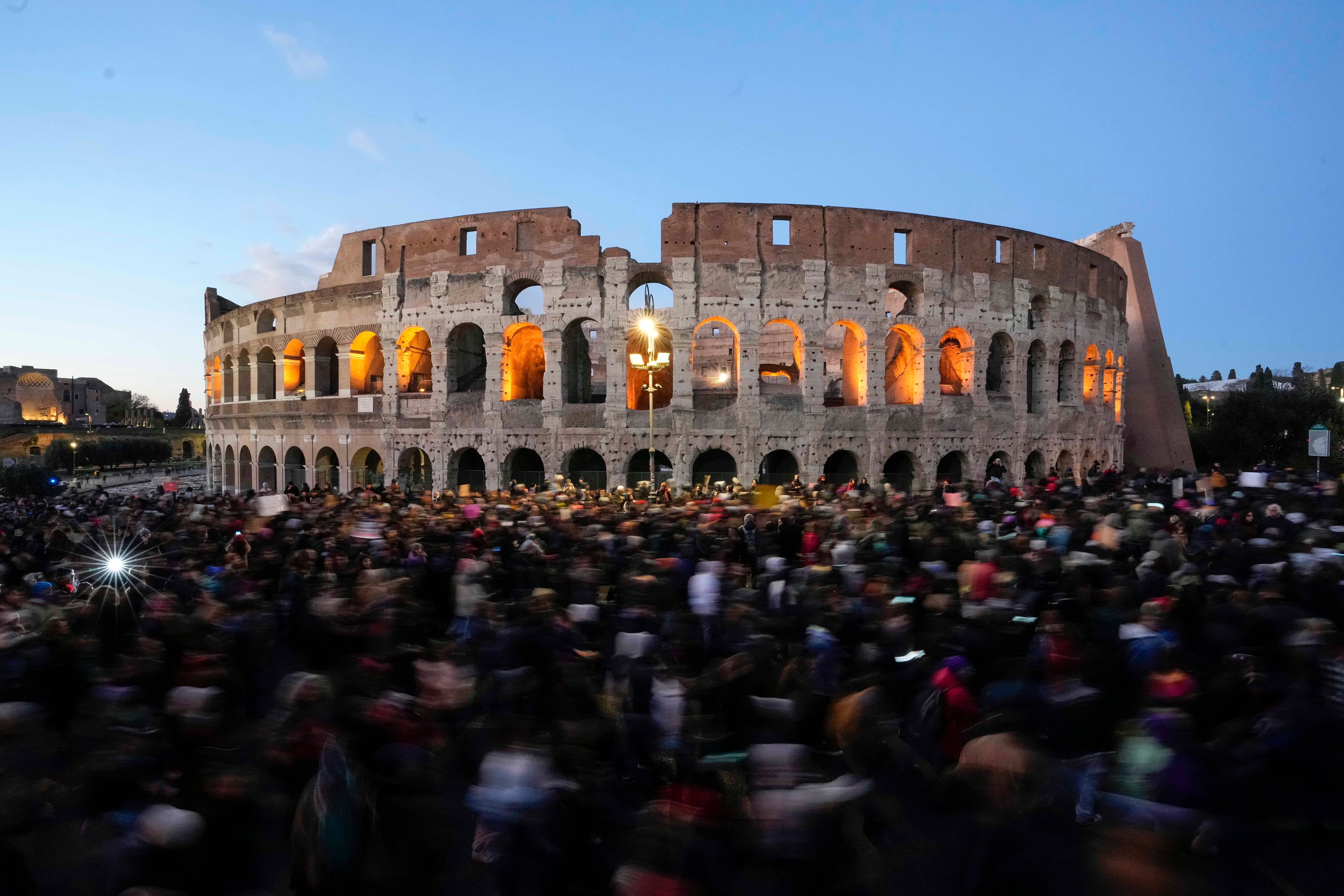 <p>International Day for the Elimination of Violence Against Women in Rome, Italy</p>