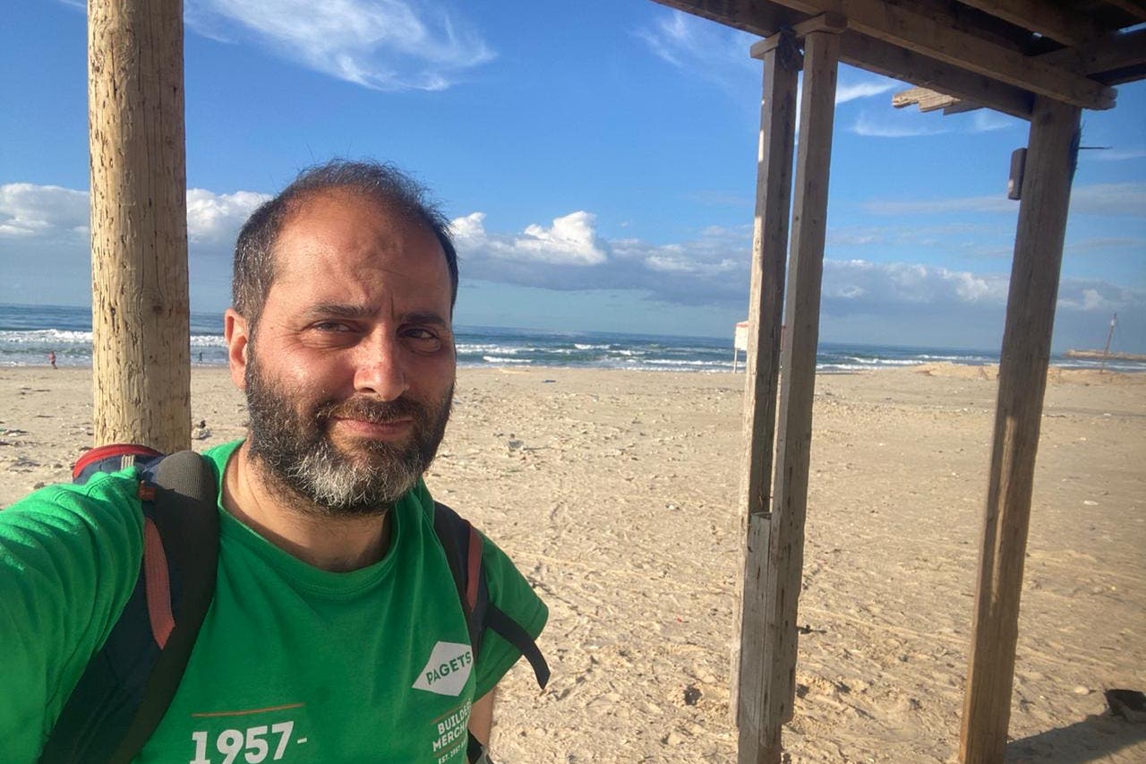 Mohammed Ghalayini experienced a bittersweet moment when he went to the beach in Gaza (Mohammed Ghalayini/PA)