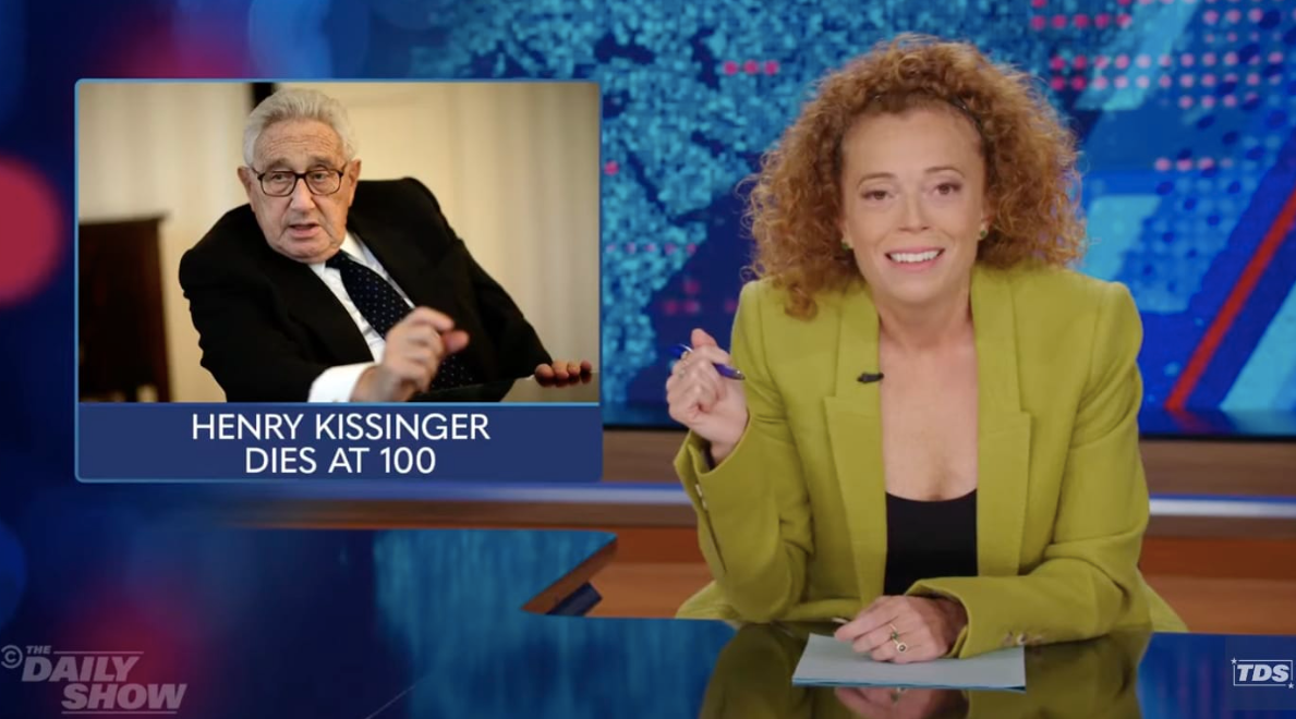 The Daily Show guest host Michelle Wolf ripped into Henry Kissinger after the former secretary of statedied on Wednesday at the age of 100