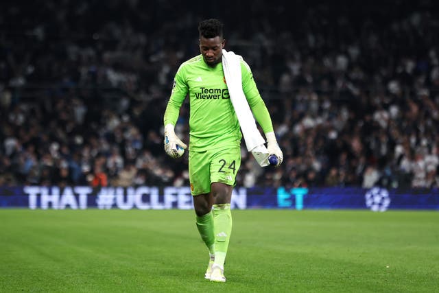 <p>Andre Onana has struggled since arriving at Manchester United </p>