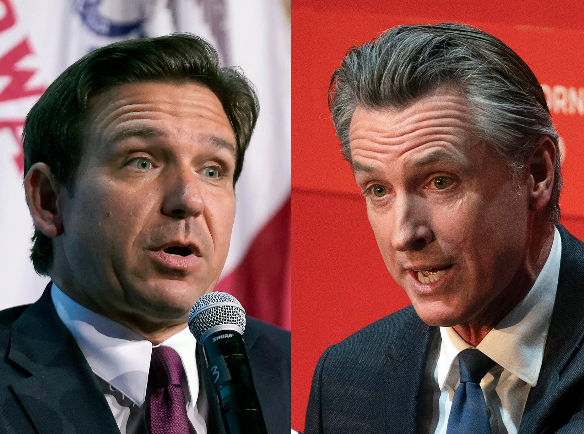 Ron DeSantis’s 2024 campaign is flagging, while Gavin Newsom is accused of secretly seeking the White House himself