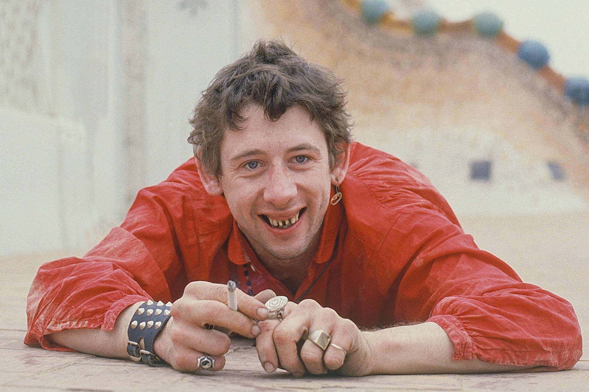 Shane MacGowan in Barcelona during The Pogues’ heyday
