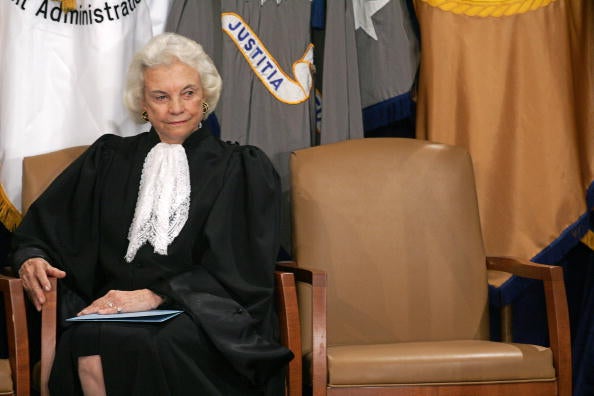 O'Connor at an installation ceremony for US Attorney General Alberto Gonzales in February 2005